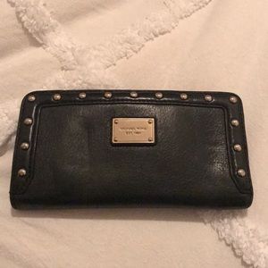 Michael Kors Studded Black Wallet